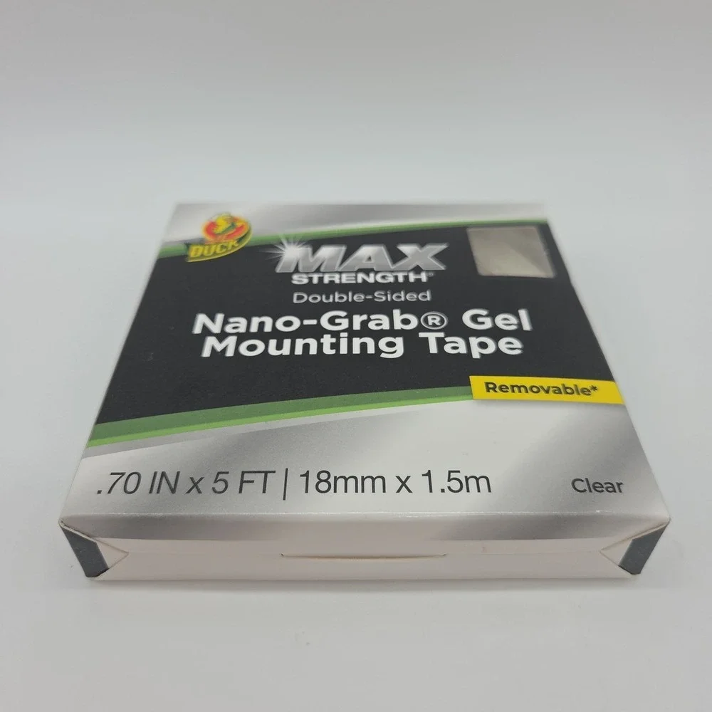 NEW Duck Max Strength Nano - Grab Gel Mounting Tape Double Sided Removable